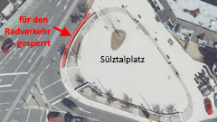 Radverkehrsführung am Sülztalplatz wird geändert