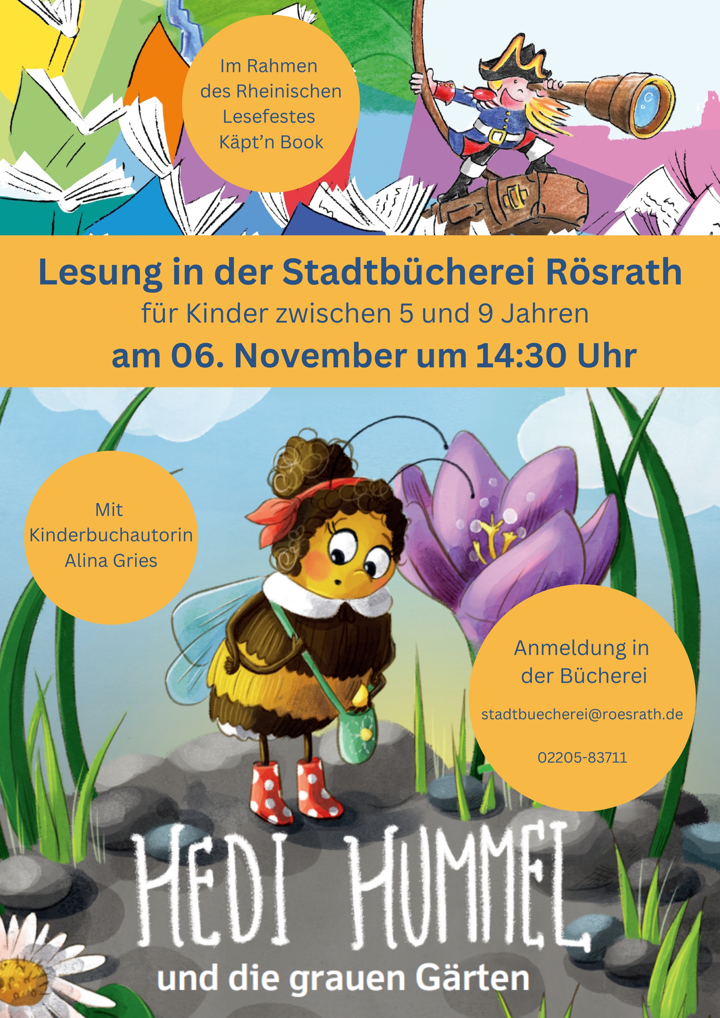 Rheinischen Lesefest: Interaktive Lesung mit Kinderbuchautorin Alina Gries 